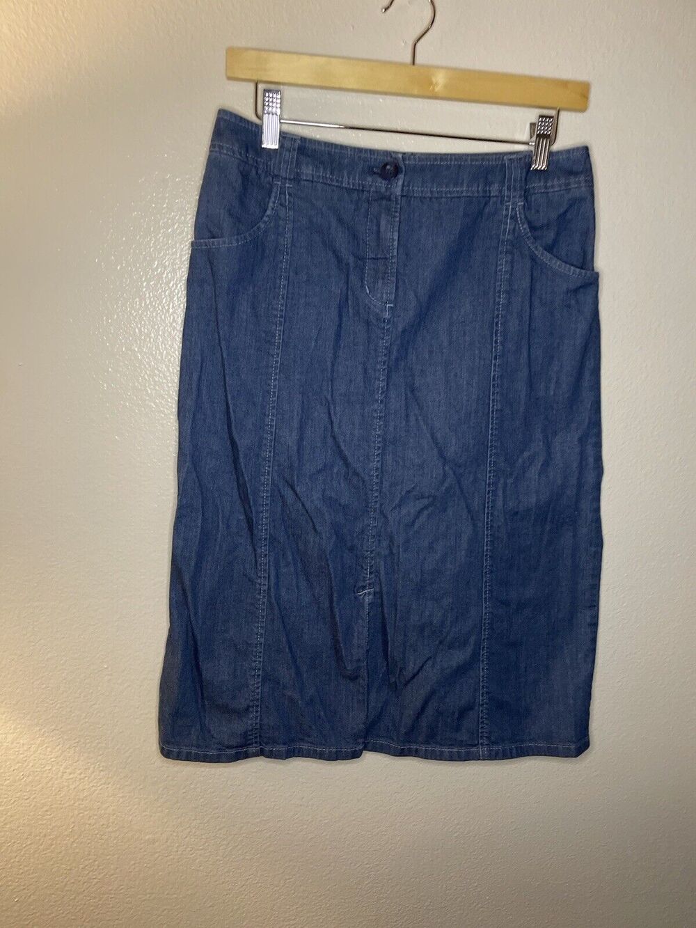 Vtg Pendleton skirt Women 6 Denim Cotton CottageCore Western Cowboy Y2K Gorpcore